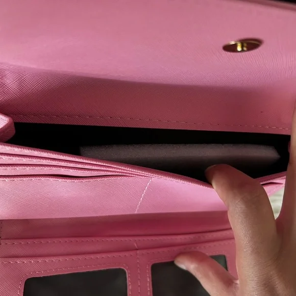 Louis Vuitton Brown Monogram Wallet with Pink Trim and Gold Hardware - Picture 6 of 6